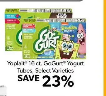 Commissary Yoplait 16 Ct. Yogurt Tubes offer