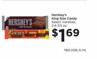 Food 4 Less Hershey's king size candy offer