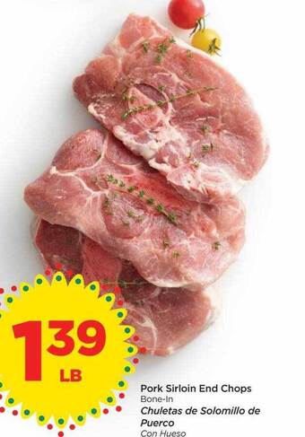 Food 4 Less Pork sirloin end chops offer