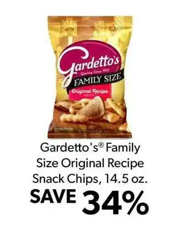 Commissary Gardetto's Family Siz Original Recipe Snack Chips, 14.5 Oz. offer