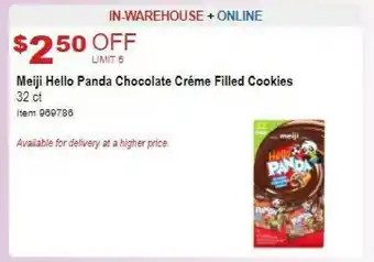 Costco Meiji Hello Panda Chocolate Créme Filled Cookies 32 Ct offer