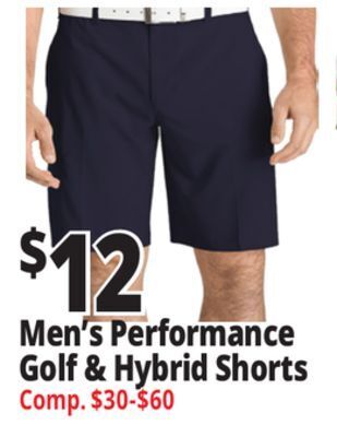 Ocean State Job Lot Men's performance golf & hybrid shorts offer