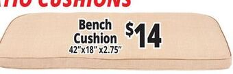 Ocean State Job Lot Bench cushion offer
