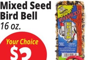 Ocean State Job Lot Mixed seed bird bell offer