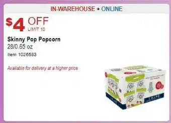 Costco Skinny Pop Popcorn offer