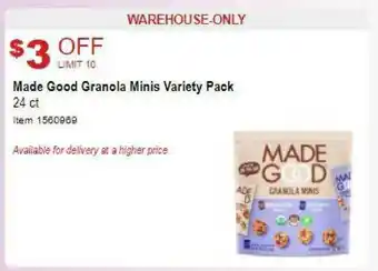 Costco Made Good Granola Minis 24 Ct offer