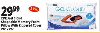 Ocean State Job Lot Purelux shapeable gel memory foam comfort pillows, 2-count offer