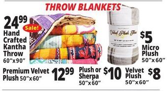 Ocean State Job Lot Throw blanket offer