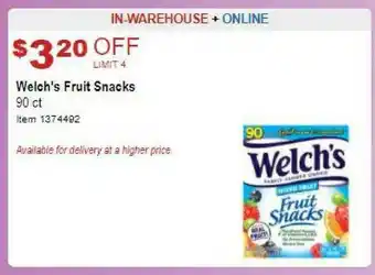 Costco Welch's Fruit Snacks 90 Ct offer
