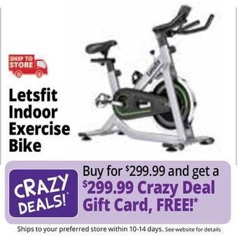 Ocean State Job Lot Letsfit indoor exercise bike offer