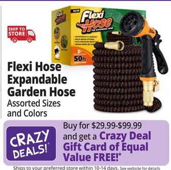 Ocean State Job Lot Flexi hose expandable garden hose offer