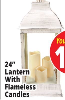 Ocean State Job Lot 24" lantern with flameless candles offer