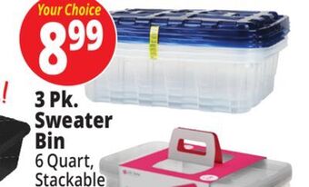 Ocean State Job Lot Mr. fresh sweater storage bins, 3-count offer