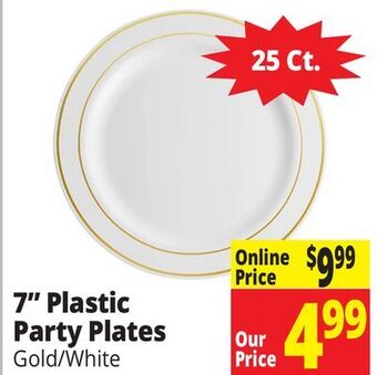 Ocean State Job Lot 7" plastic party plates offer