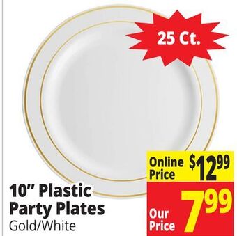 Ocean State Job Lot 10" plastic party plates offer