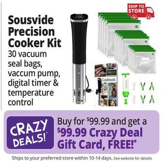 Ocean State Job Lot Sousvide art precision cooker kit offer