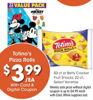Kroger Totino's Pizza Rolls offer