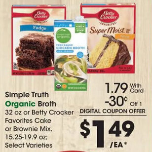 Kroger Simple Truth Organic Broth offer