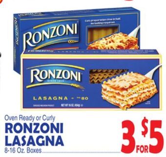 Bravo Supermarkets Ronzoni lasagna offer