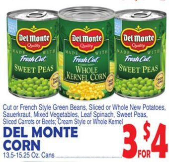 Bravo Supermarkets Del monte corn offer