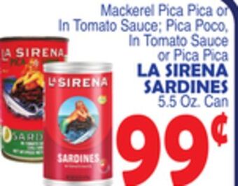 Bravo Supermarkets La sirena sardines offer