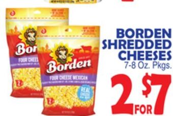 Bravo Supermarkets Borden shredded cheeses offer