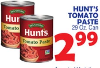 Bravo Supermarkets Hunt's tomato paste offer