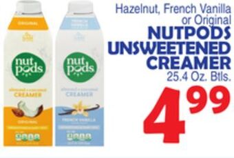 Bravo Supermarkets Nutpods unsweetened creamer offer