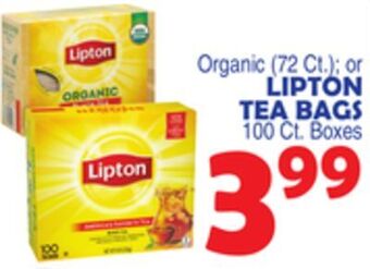 Bravo Supermarkets Lipton tea bags 100 ct. boxes offer