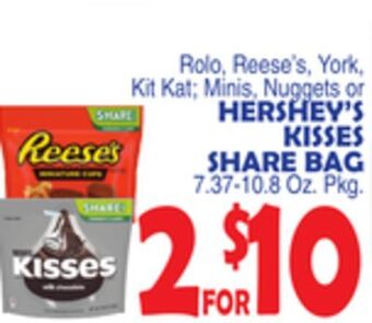 Bravo Supermarkets Hershey's kisses share bag offer
