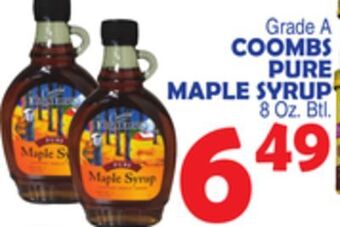 Bravo Supermarkets Coombs pure maple syrup offer
