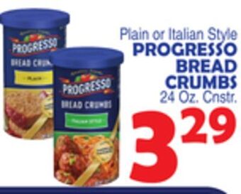 Bravo Supermarkets Progresso bread crumbs offer