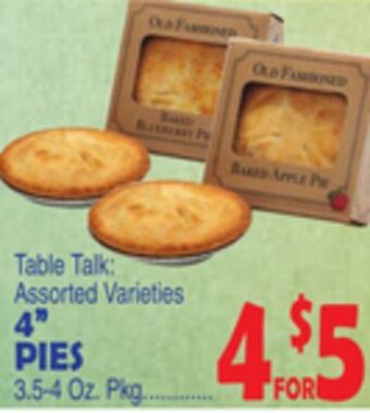Bravo Supermarkets 4" pies offer
