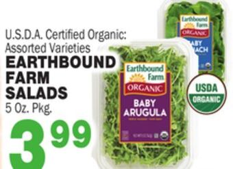 Bravo Supermarkets Earthbound farm salads offer