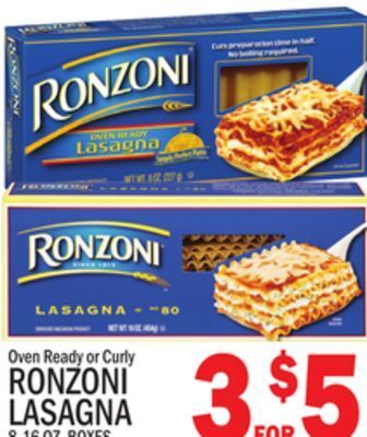 C Town Ronzoni lasagna offer