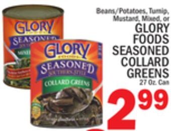 C Town Glory foods seasoned collard greens offer