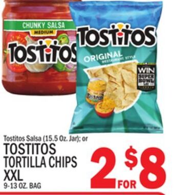 C Town Tostitos tortilla chips xxl 9-13 oz. bag offer