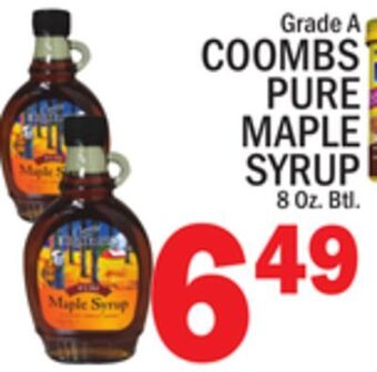 C Town Coombs pure maple syrup offer