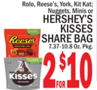 C Town Hershey's kisses share bag offer