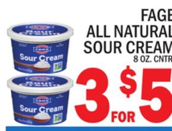C Town Fage all natural sour cream offer