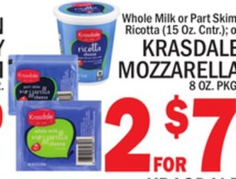 C Town Krasdale mozzarella offer