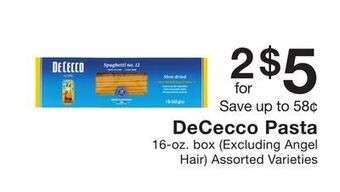Fairway Store Market Dececco pasta offer
