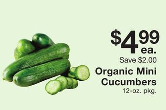 Fairway Store Market Organic mini cucumbers offer