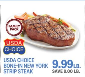 Kings Food Markets Usda choice bone-in new york strip steak offer