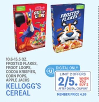 Kings Food Markets Kellogg's cereal offer
