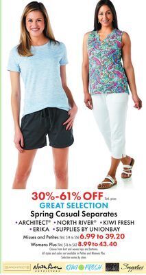 Boscov's Spring casual separates offer