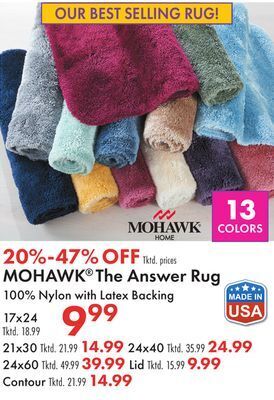 Boscov's Mohawk® the answer rug offer
