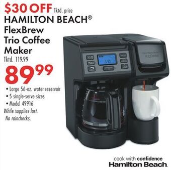 Boscov's Hamilton beach® flexbrew trio coffee maker offer