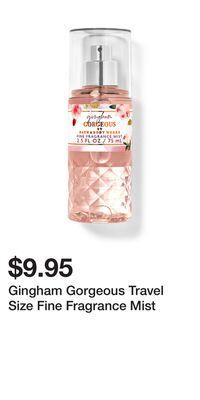 Bath & Body Works Gingham gorgeous travel size fine fragrance mist offer