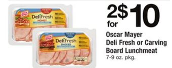 ACME Oscar mayer deli fresh or carving board lunchmeat offer
